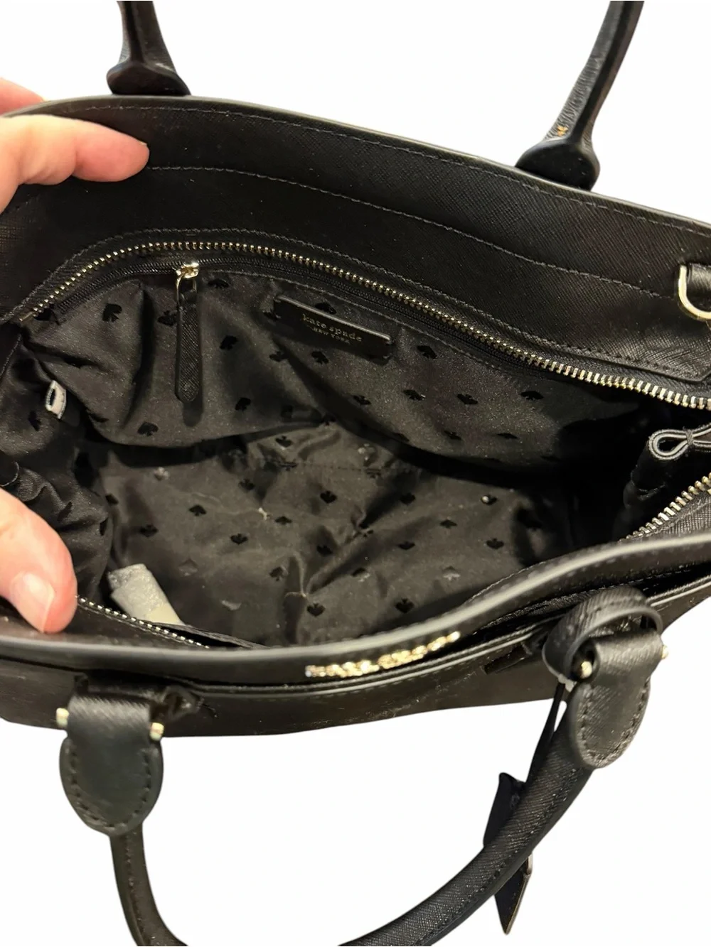 kate spade new york Cameron Satchel Shoulder Tote Crossbody Bag Medium Black NEW